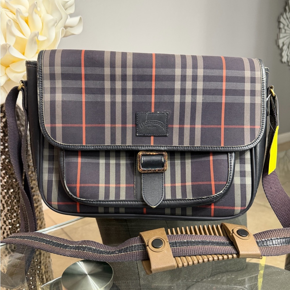 Burberry Plaid Laptop Bag